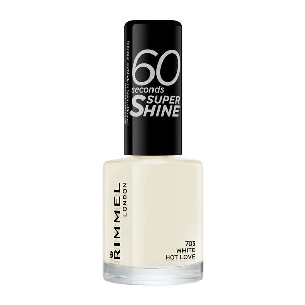 

Быстросохнущий лак для ногтей 703 белый hot love, 8 мл Rimmel 60 seconds super shine, цвет 703