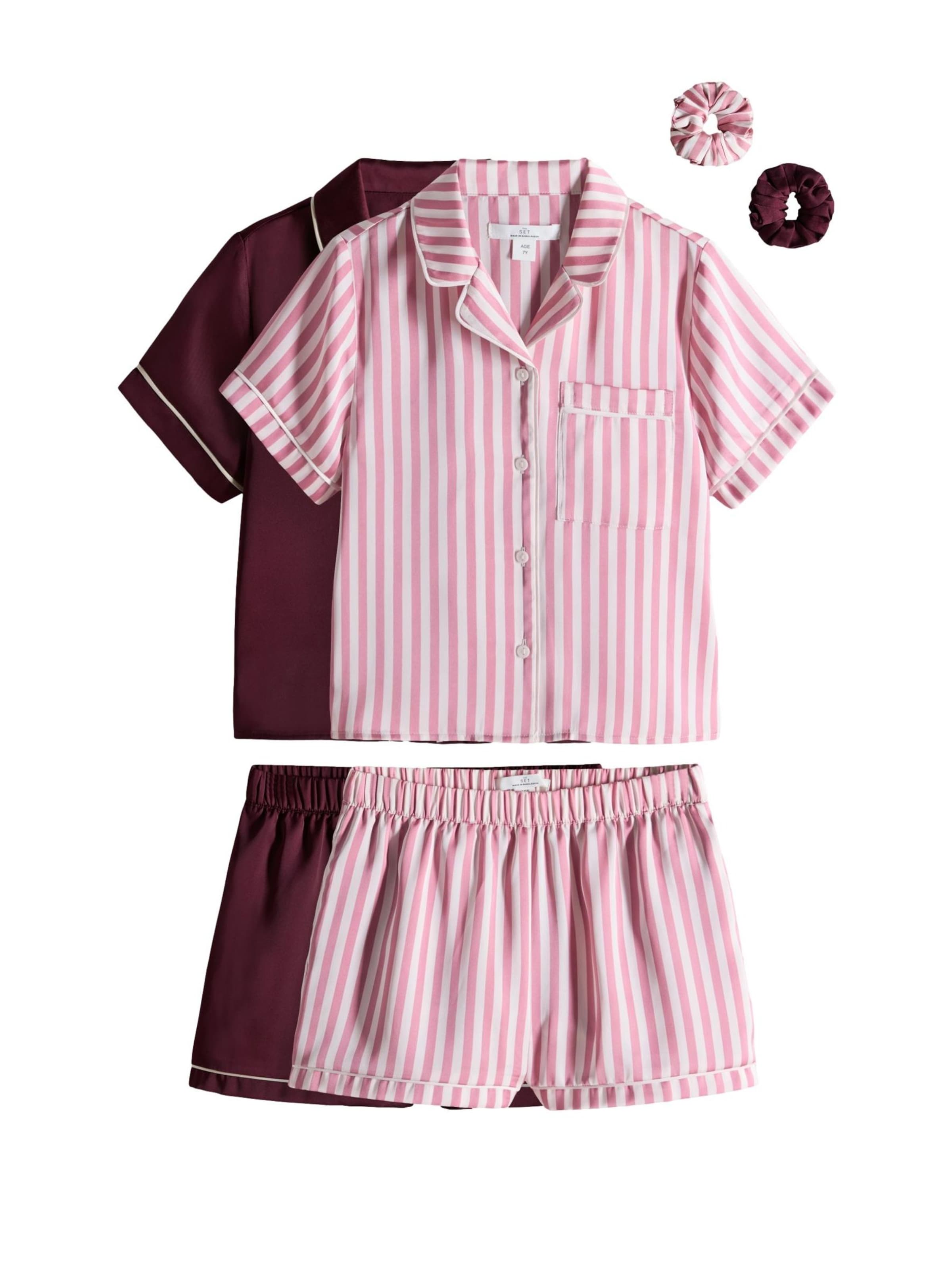 

The Set Пижама в розовом и бордовом цветах