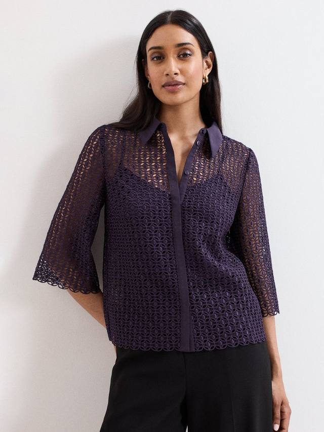 

Ромелли кружевная блузка Phase Eight, Purple