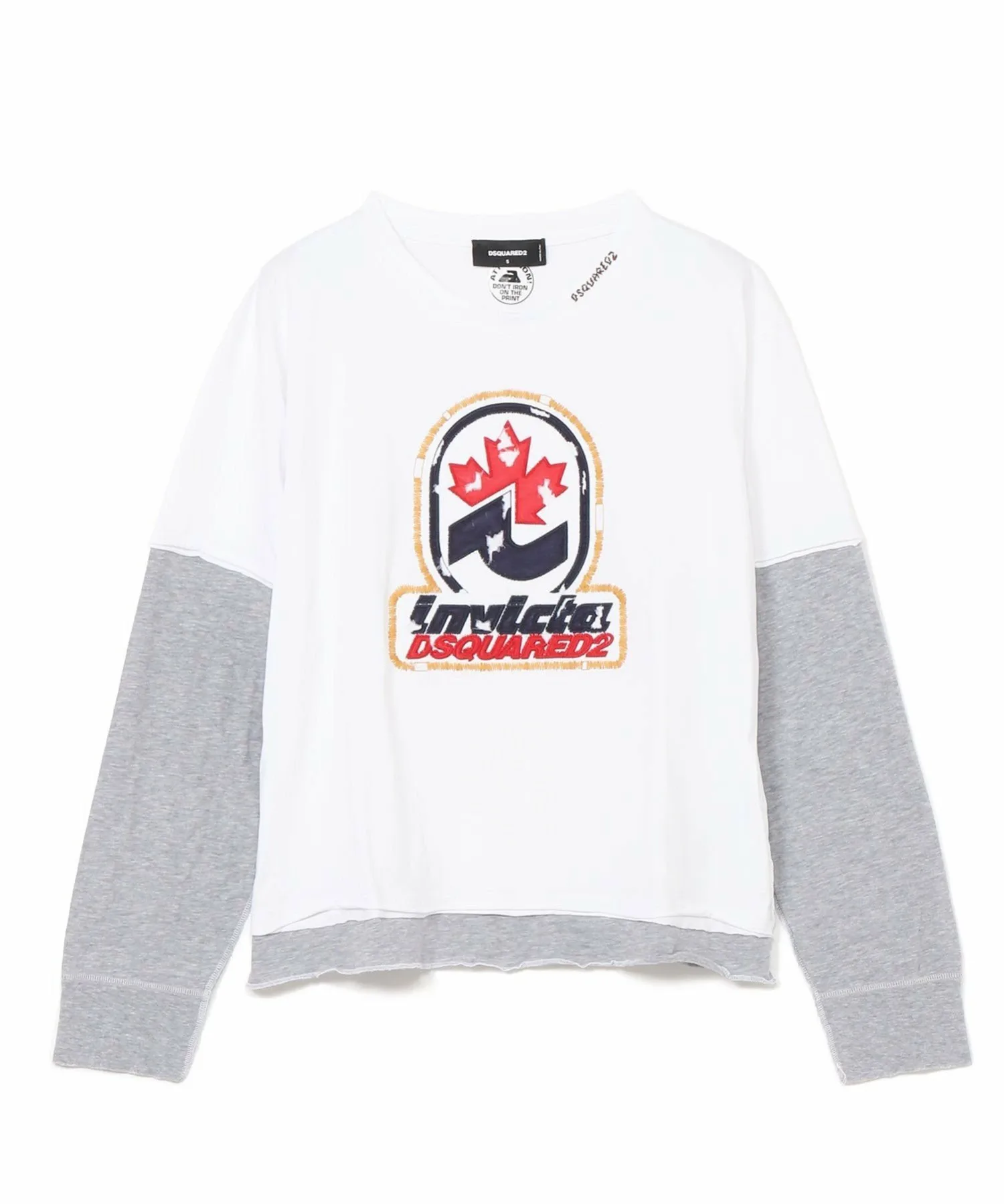 Футболка Invicta LS DSQUARED2, White-Grey Melange
