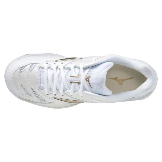 Бадминтонные кроссовки «Wave Fang PRO» от Mizuno, White X Gold — фото 4