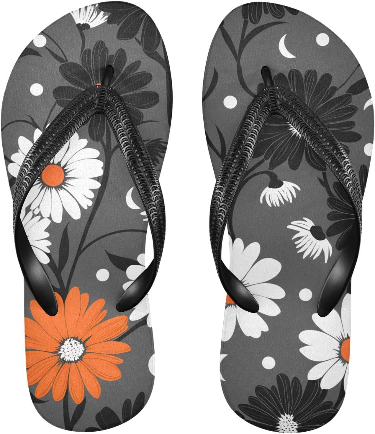 

Вьетнамки Daisy Moon Dot Gray для пляжа с ремешком между пальцев, резиновые, противоскользящие, летние шлепанцы для мужчин и женщин Sinestour