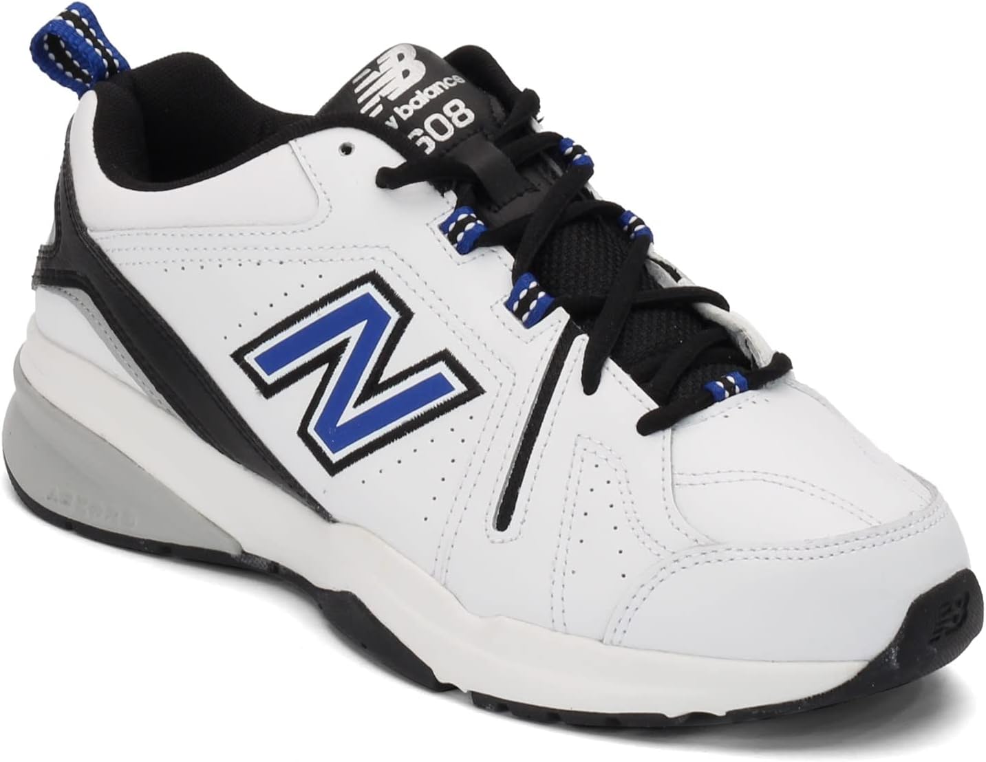 Кроссовки New Balance 608 V5 Casual Comfort для мужчин, White/Team Royal/Black — фото 2