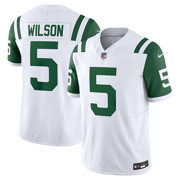 

Мужская футболка Garrett Wilson White New York Jets Classic Alternate Vapor FUSE Limited Nike