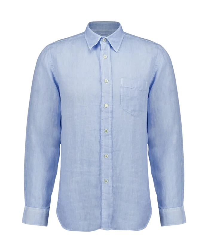 

Светло-Голубая льняная рубашка 120% Lino, синий