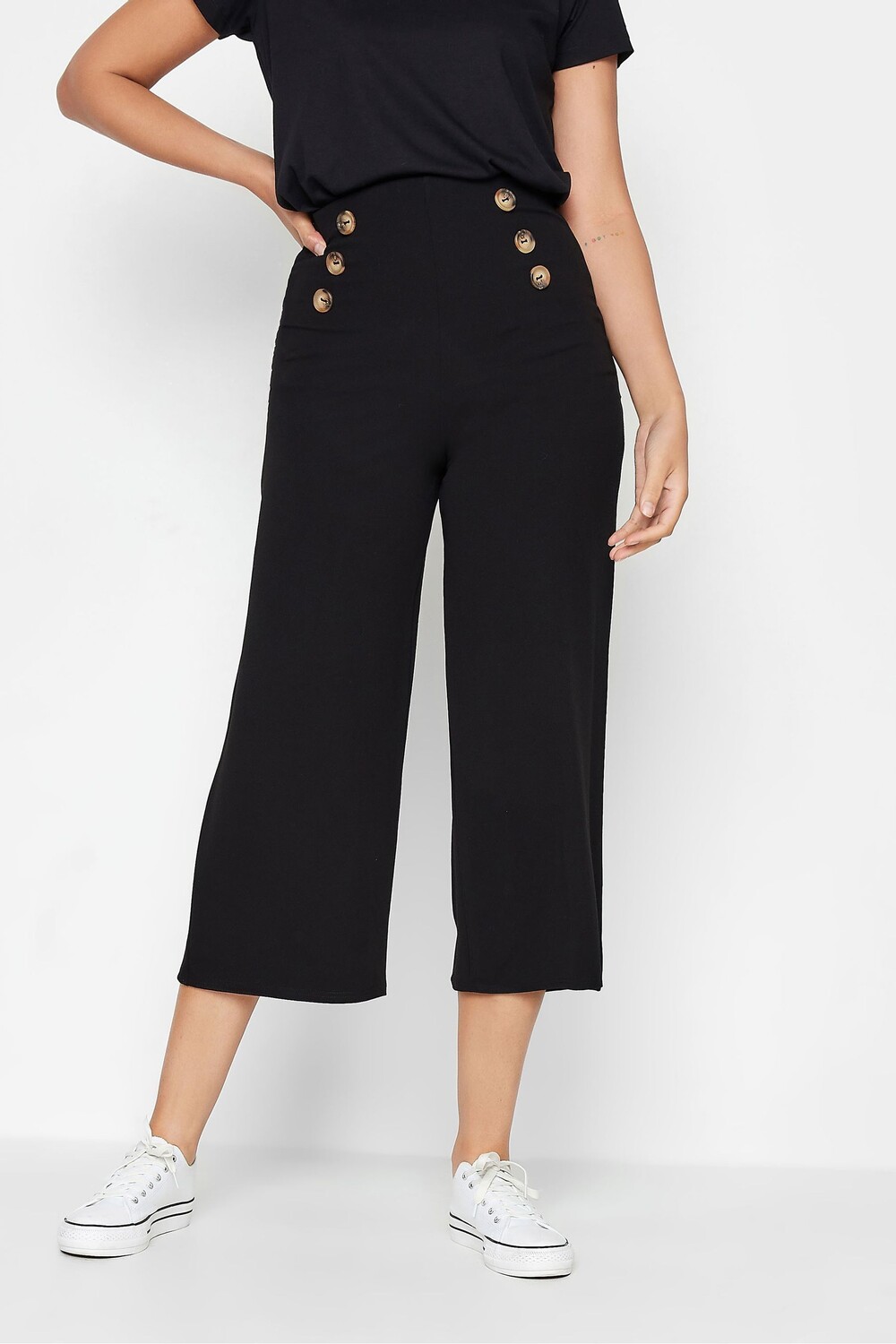

Укороченные брюки на пуговицах Long Tall Sally, черный