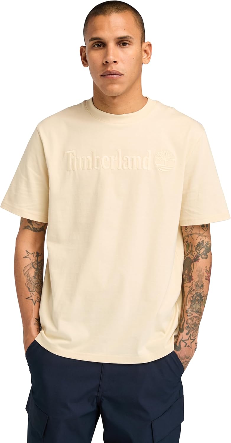 

Мужская футболка Timberland с вышивкой в ​​тон, Angora