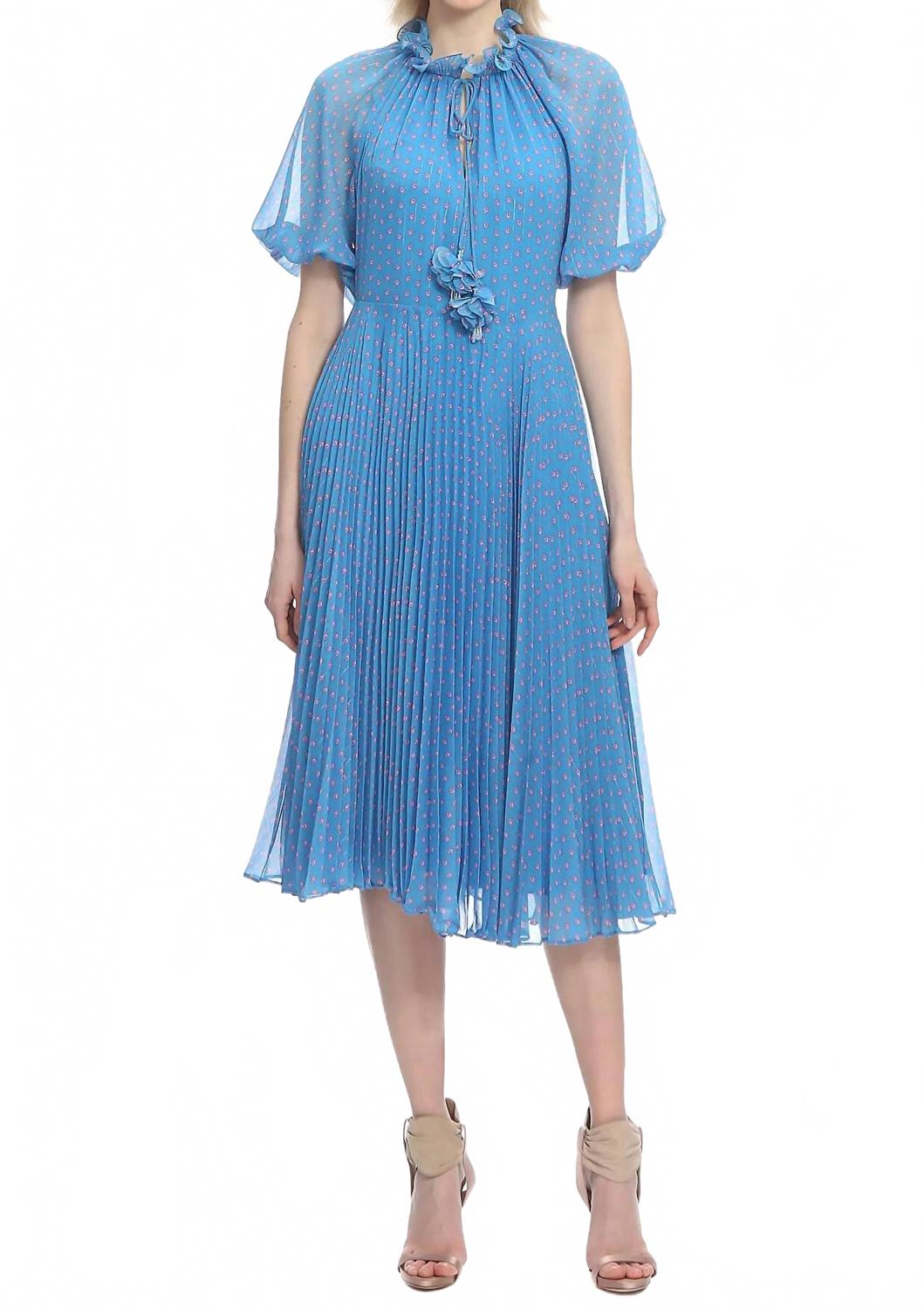 

Watermelon Sleeve Pleated Midi Skirt In Original Print EXQUISE, Original Print
