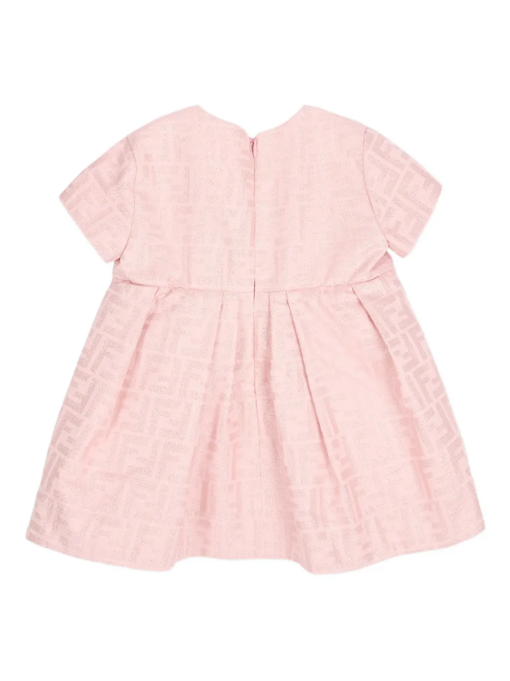 Платье с бантом и узором FENDI KIDS, розовый — фото 2