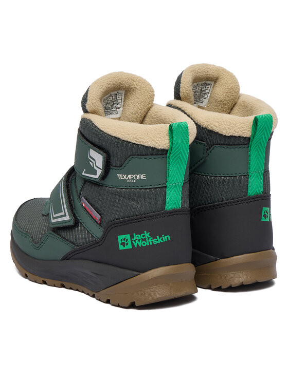 Сапоги для снега Polar Bear B Texapore Mid VC K A62144 E0206 Jack Wolfskin, зеленый — фото 3