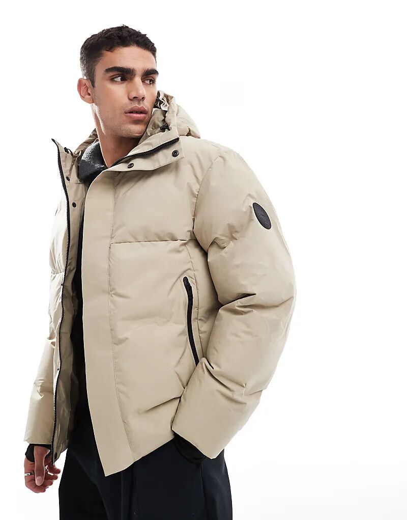 

Премиальная куртка-пуховик oversize бежевого цвета Jack & Jones