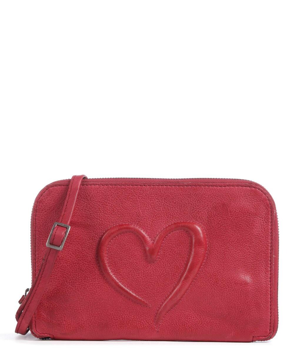 

Сумка через плечо Theodor-Herzl-Platz 7 из зернистой яловой кожи. Taschendieb Wien, красный