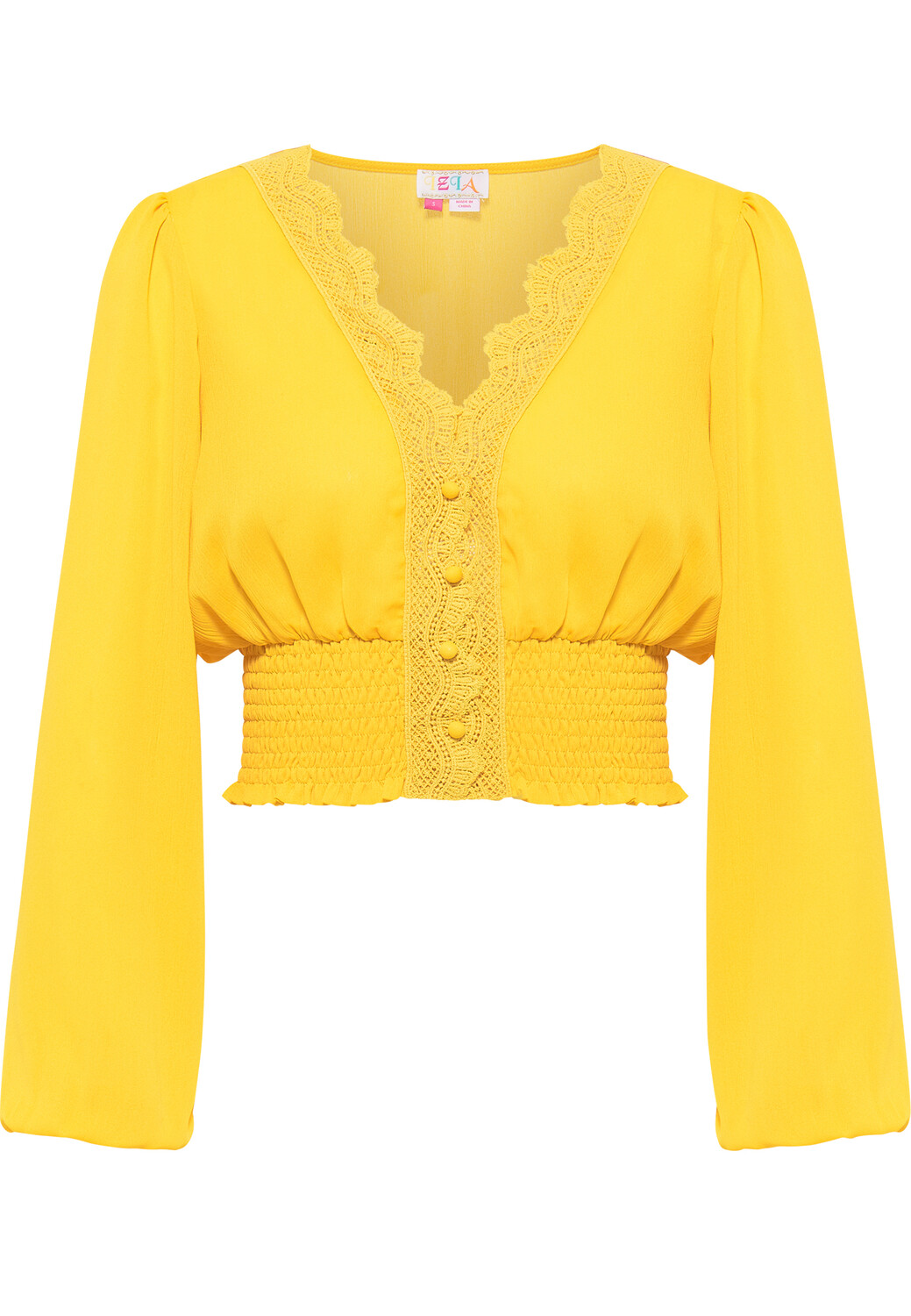 

Блуза IZIA Cropped Langarm, желтый