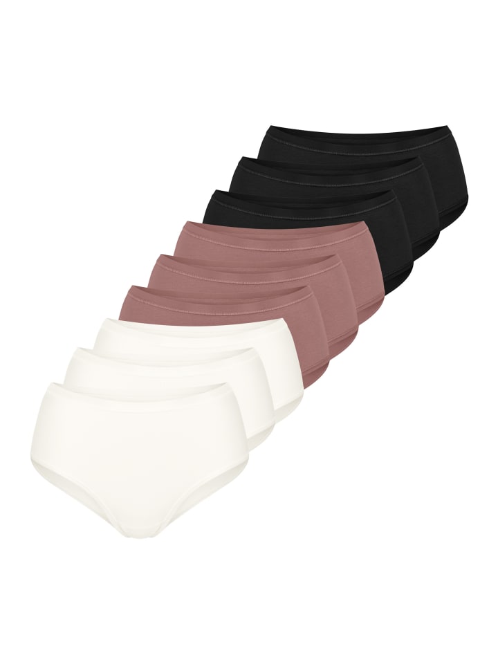 

Sloggi Трусы Midi Slip GO Daily Cotton in Schwarz / braun / weiß