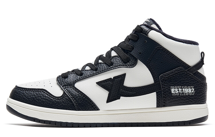 

Кроссовки XTEP Skateboarding Shoes Women's High-top Black, черный/белый