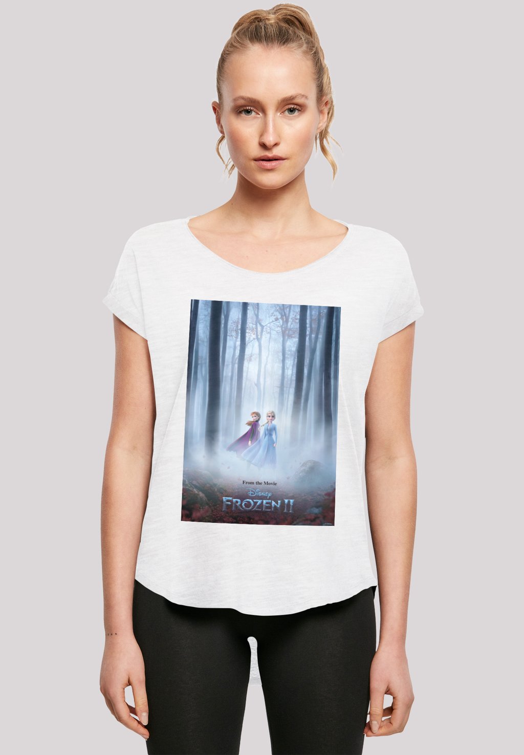 

Футболка с принтом DISNEY FROZEN 2 MOVIE FILM POSTER F4NT4STIC, белый