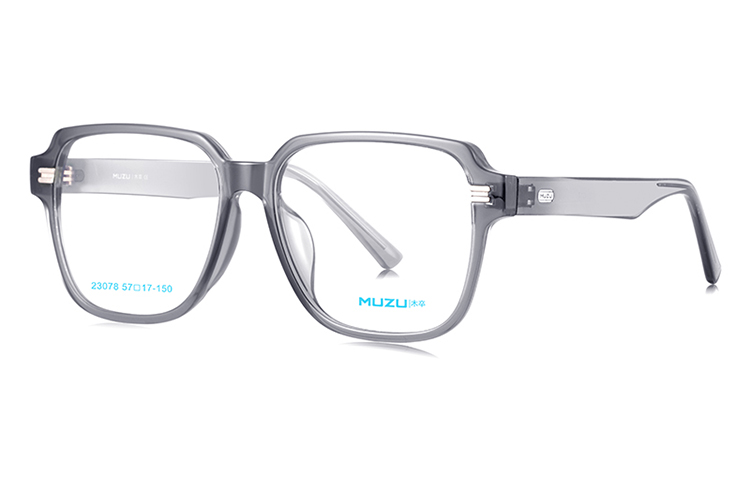 

MUZU Унисекс очки для зрения, Transparent Gray-C02