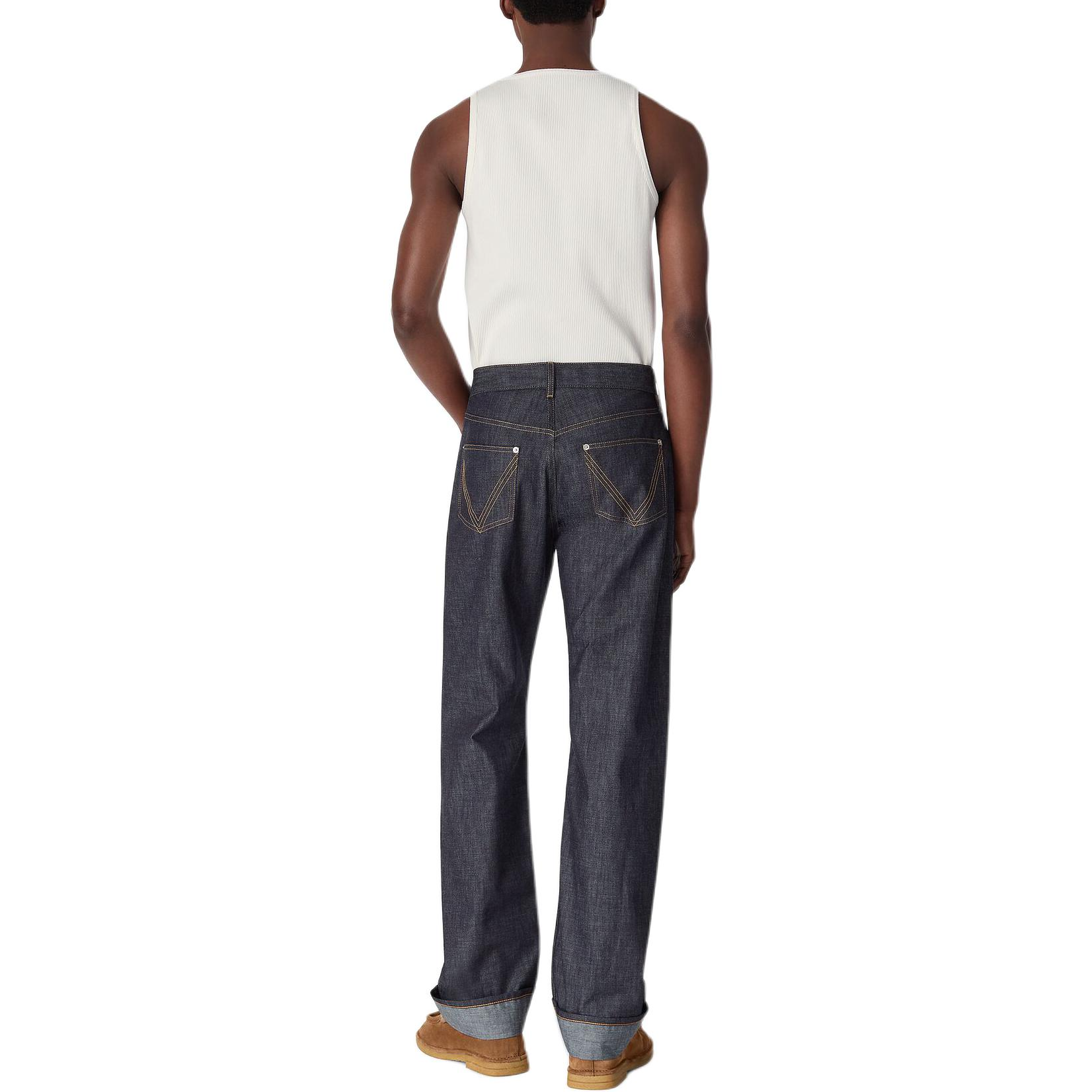 Джинсы Rinsed Wide Leg Bottega Veneta, indigo — фото 3
