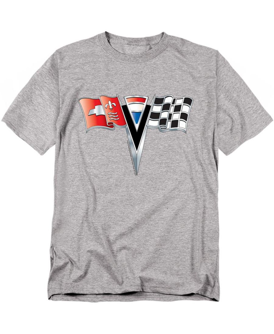 

Мужская футболка с эмблемой передней части автомобиля Chevrolet Vette 2-го поколения Corvette, Athletic heather