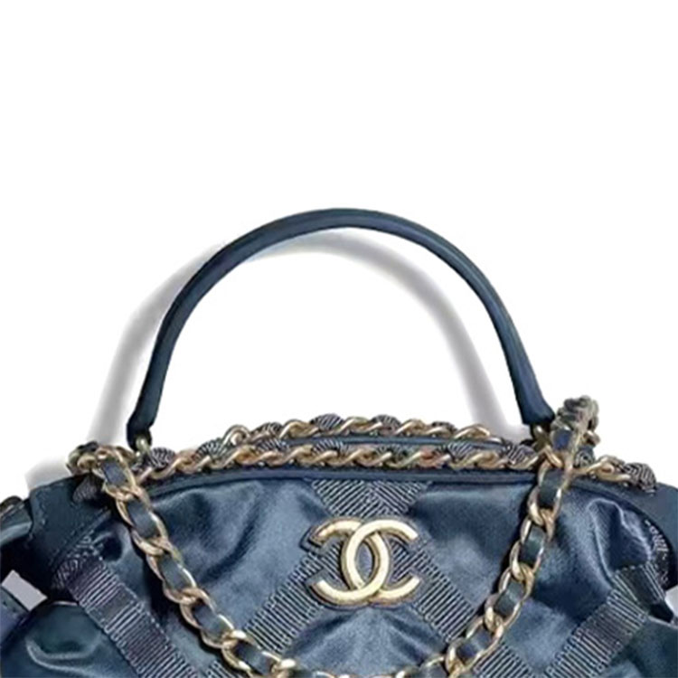 CHANEL Нейлоновая женская сумка тёмно-синяя — фото 3