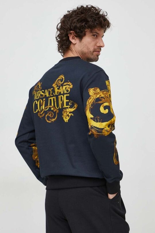 

Хлопковая толстовка Versace Jeans Couture, темно-синий