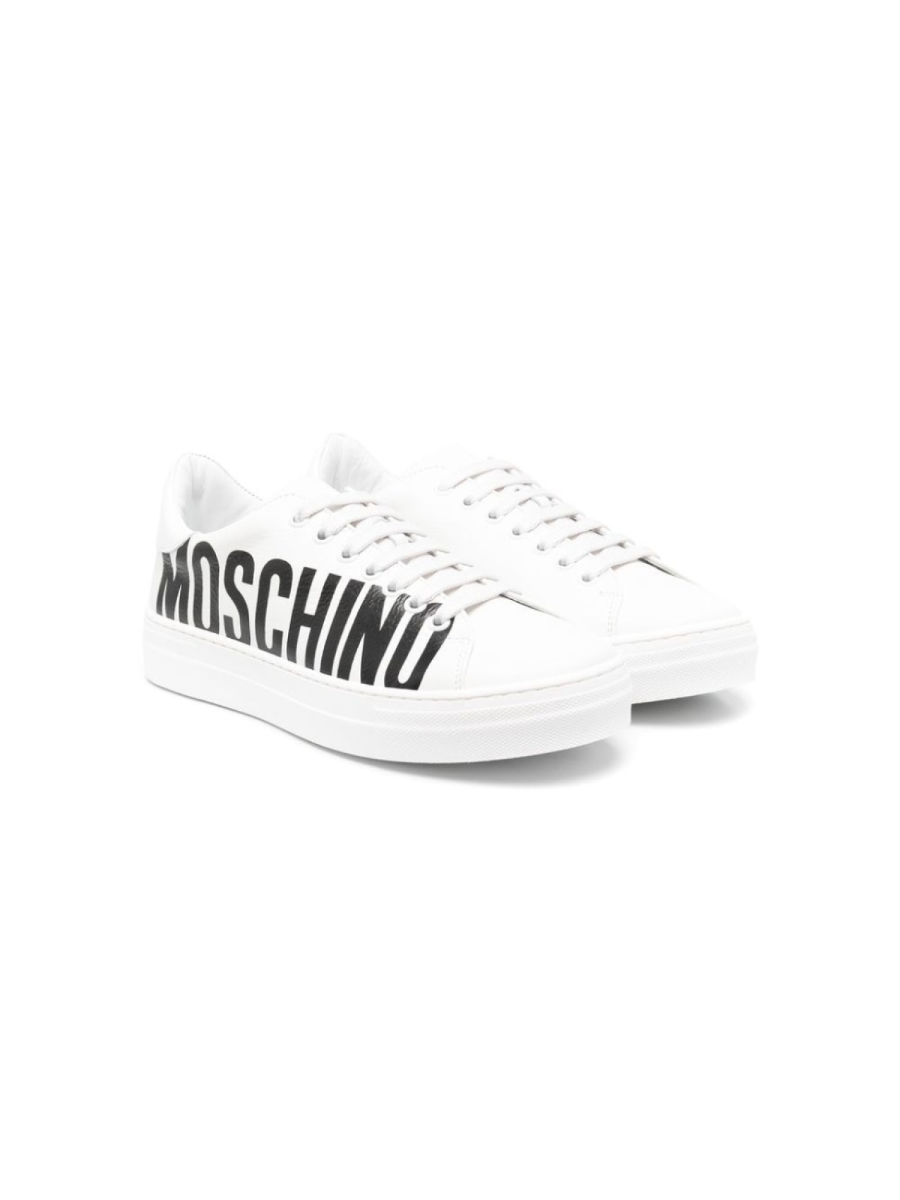 

Moschino Kids кроссовки с логотипом, белый