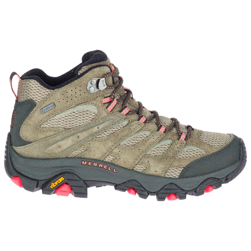 Ботинки женские Merrell Women's Moab 3 Mid GTX для туризма, оливковый