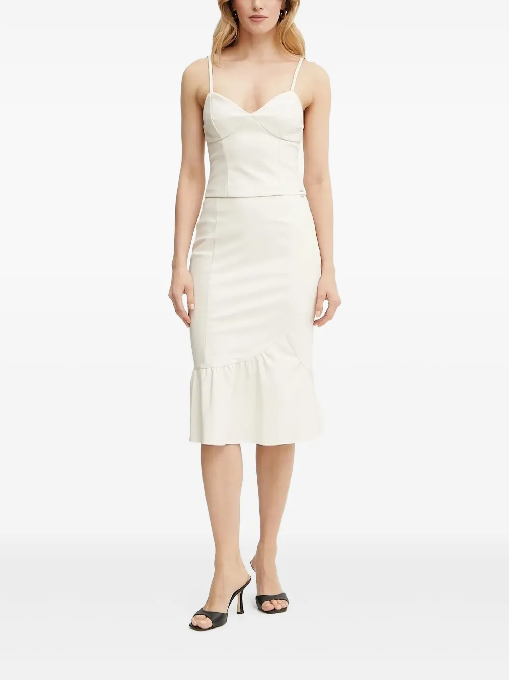 

Топ-корсет с вырезом в форме сердца Armani Exchange, белый