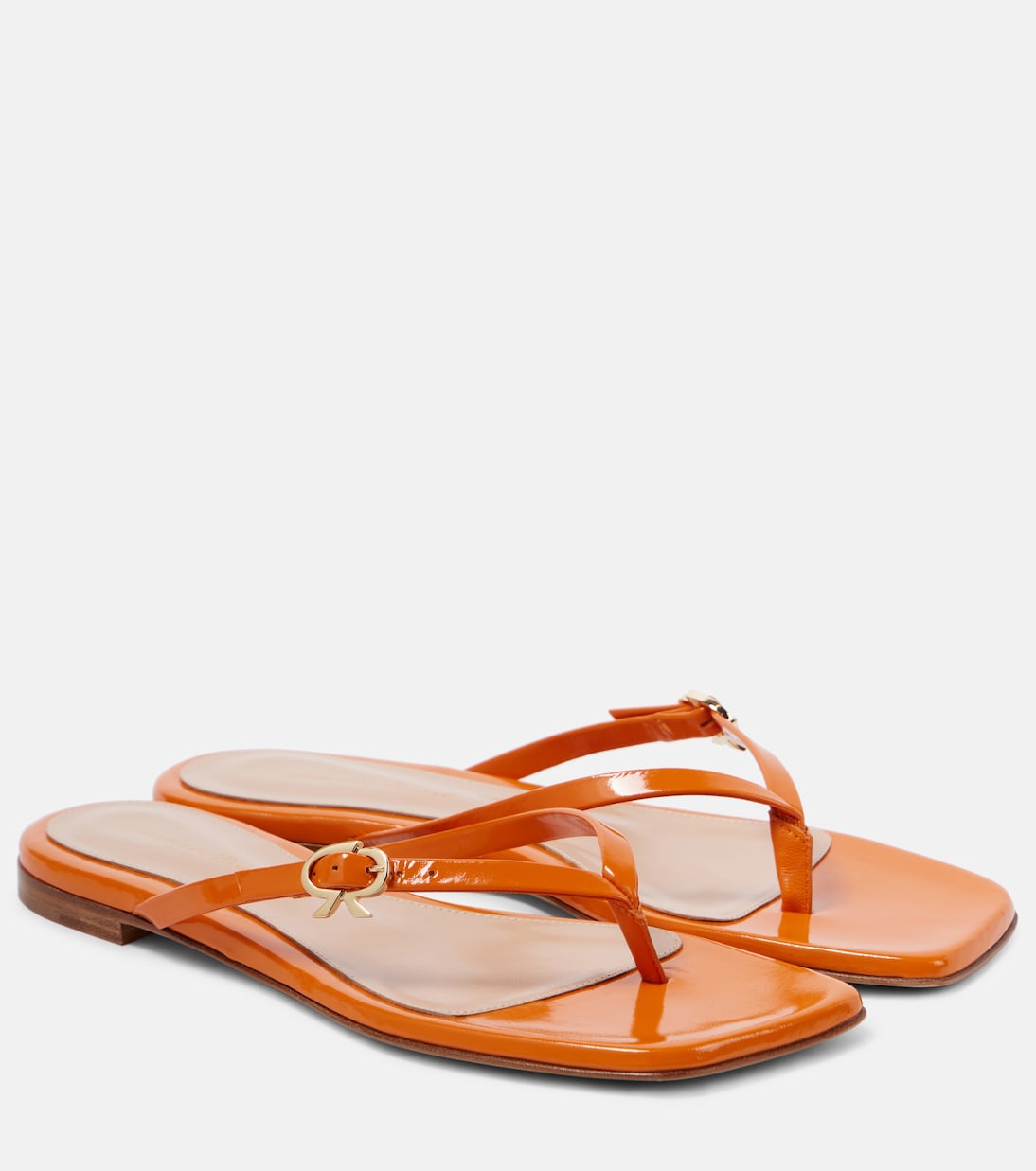 Сандалии из лакированной кожи с ленточками Gianvito Rossi, Caracas