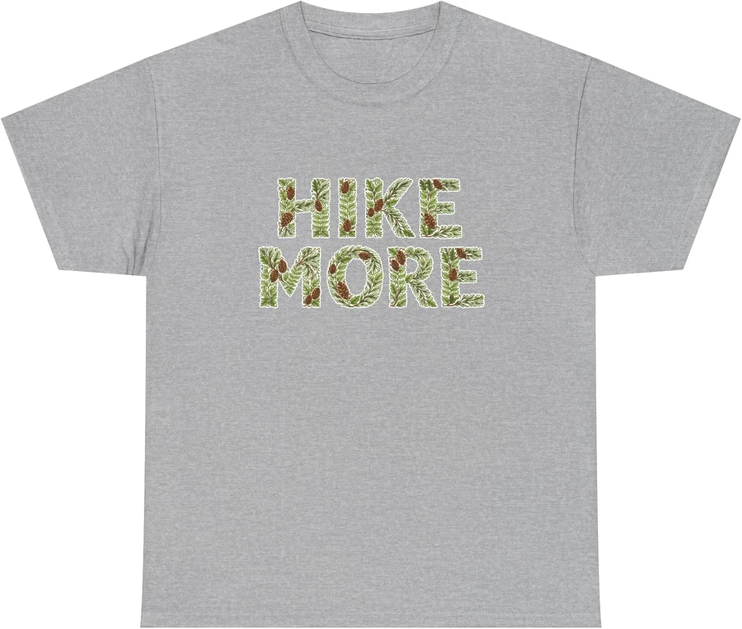 Футболка с принтом Hike More, хлопок, Sport Grey