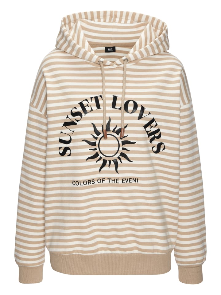 

Толстовка в полоску цвета верблюжьей шерсти H.I.S