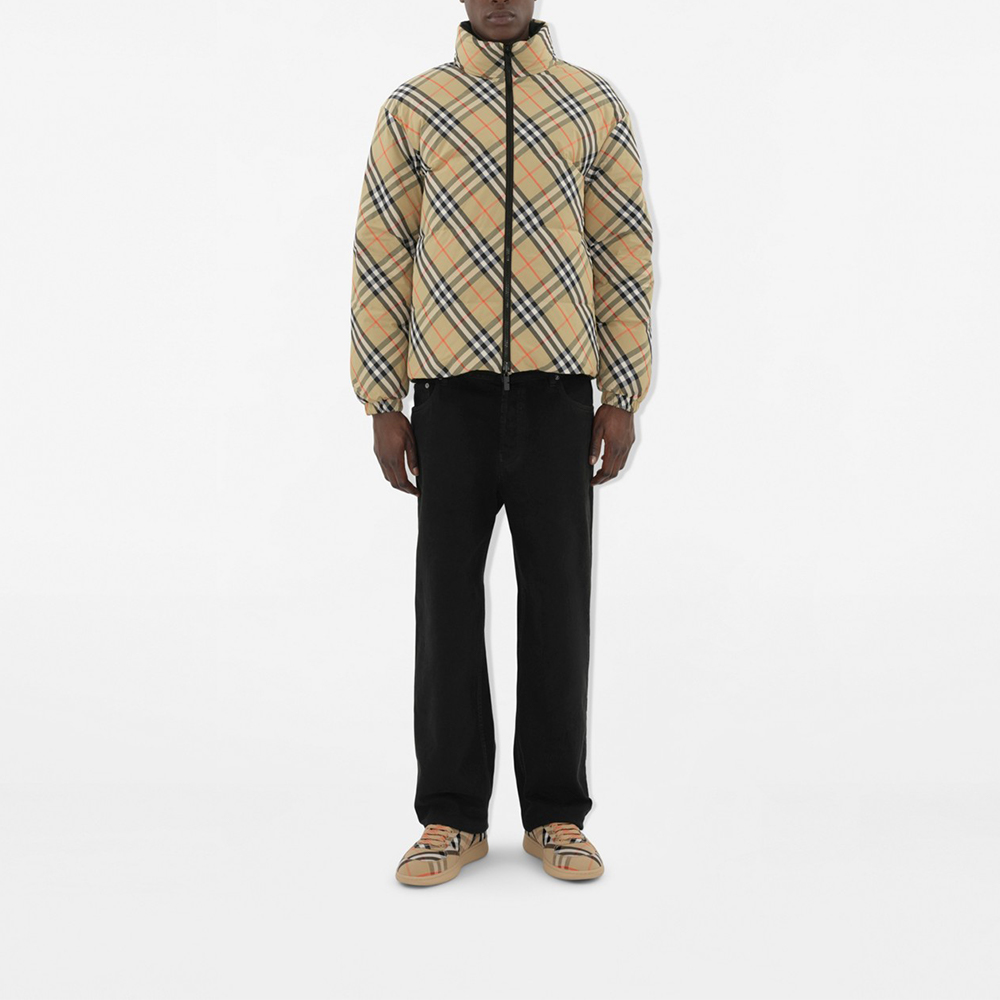 Куртка Burberry Двусторонняя стеганая в клетку, Khaki — фото 4
