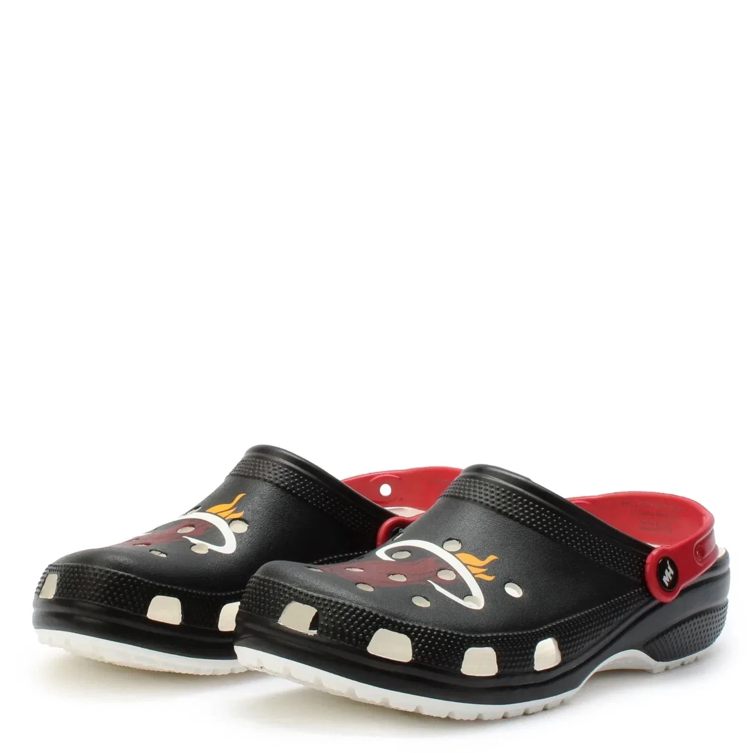Мужские сабо Crocs NBA Miami Heat Classic, черные, повседневные, модель GBO2618