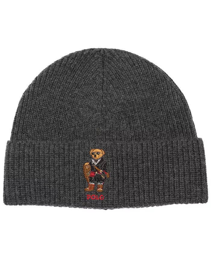 

Мужская шапка-бини Holiday Bear Polo Ralph Lauren, серый