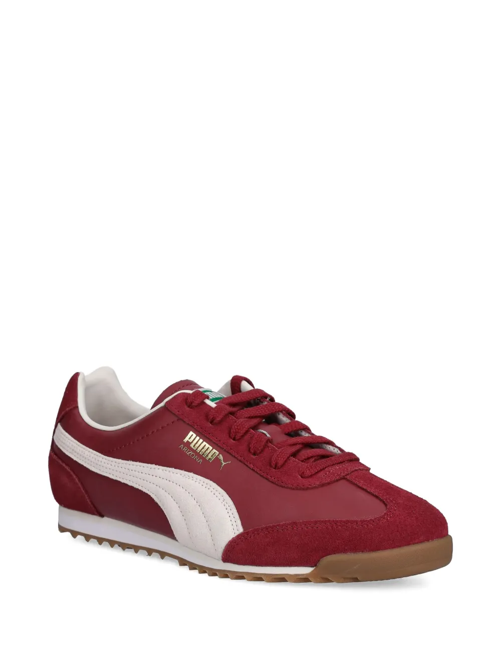 Кроссовки из замши с полосатыми вставками Puma, красный — фото 2