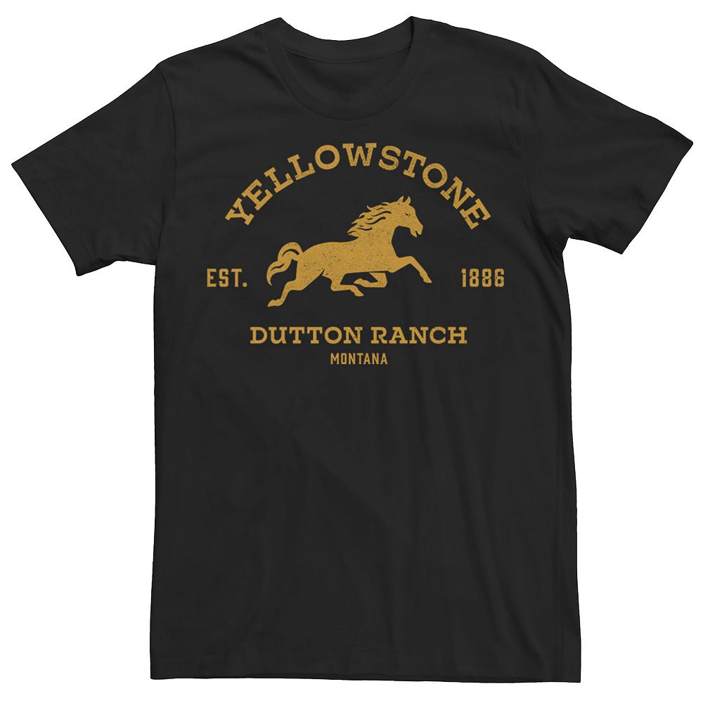 

Мужская футболка Yellowstone Dutton Ranch Montana Horse Logo C1 Licensed Character, черный