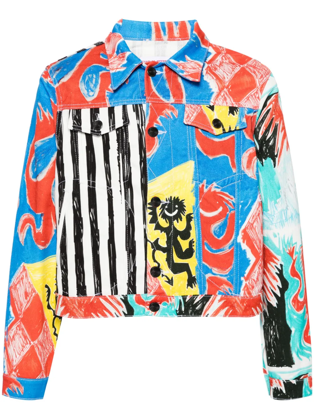 

Джинсовая куртка с графичным принтом Charles Jeffrey Loverboy, красный