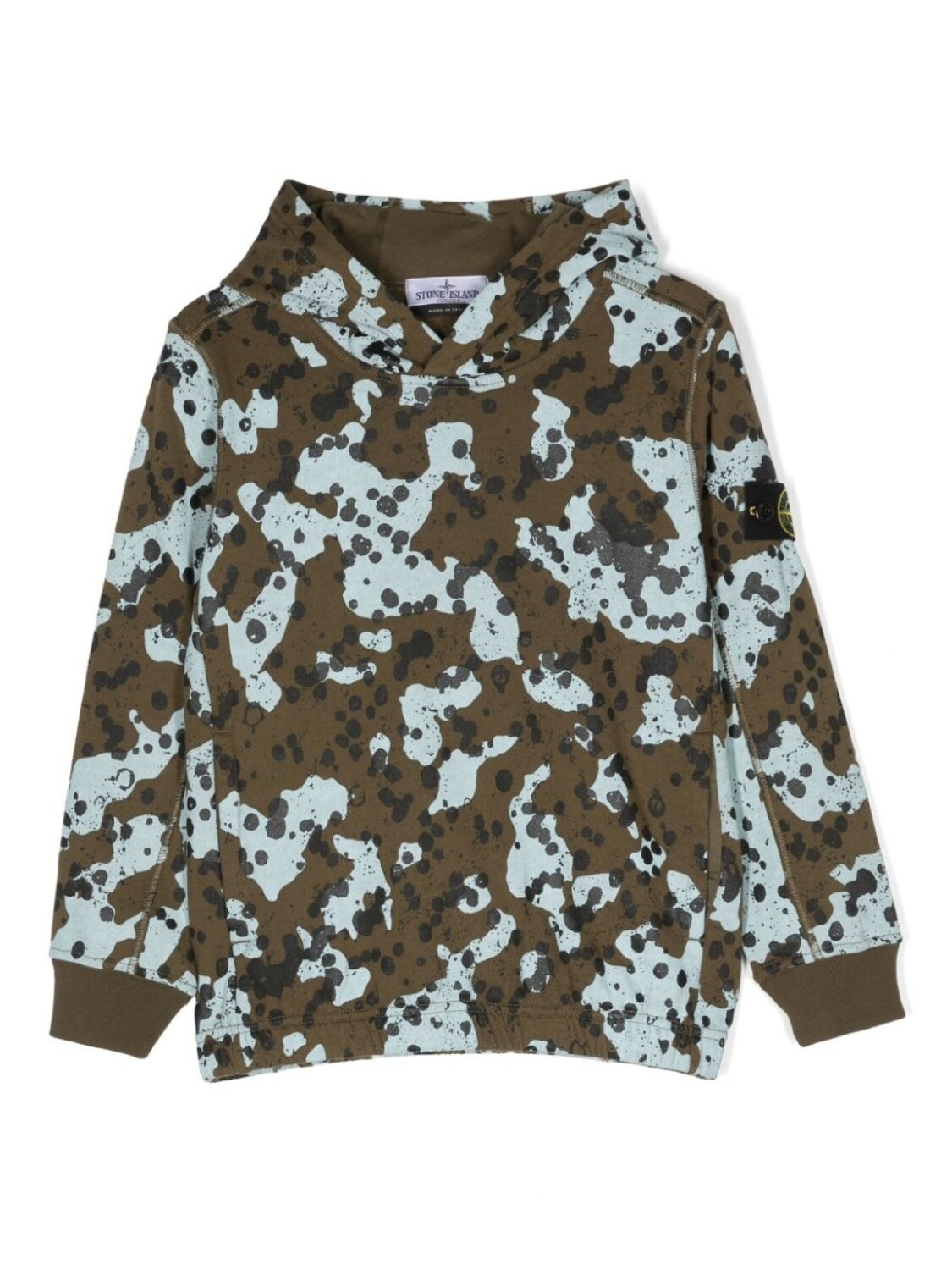 

Stone Island Junior худи с абстрактным принтом, зеленый