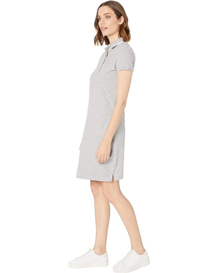 

Платье U.S. POLO ASSN. Dot Polo Dress, цвет Heather Grey