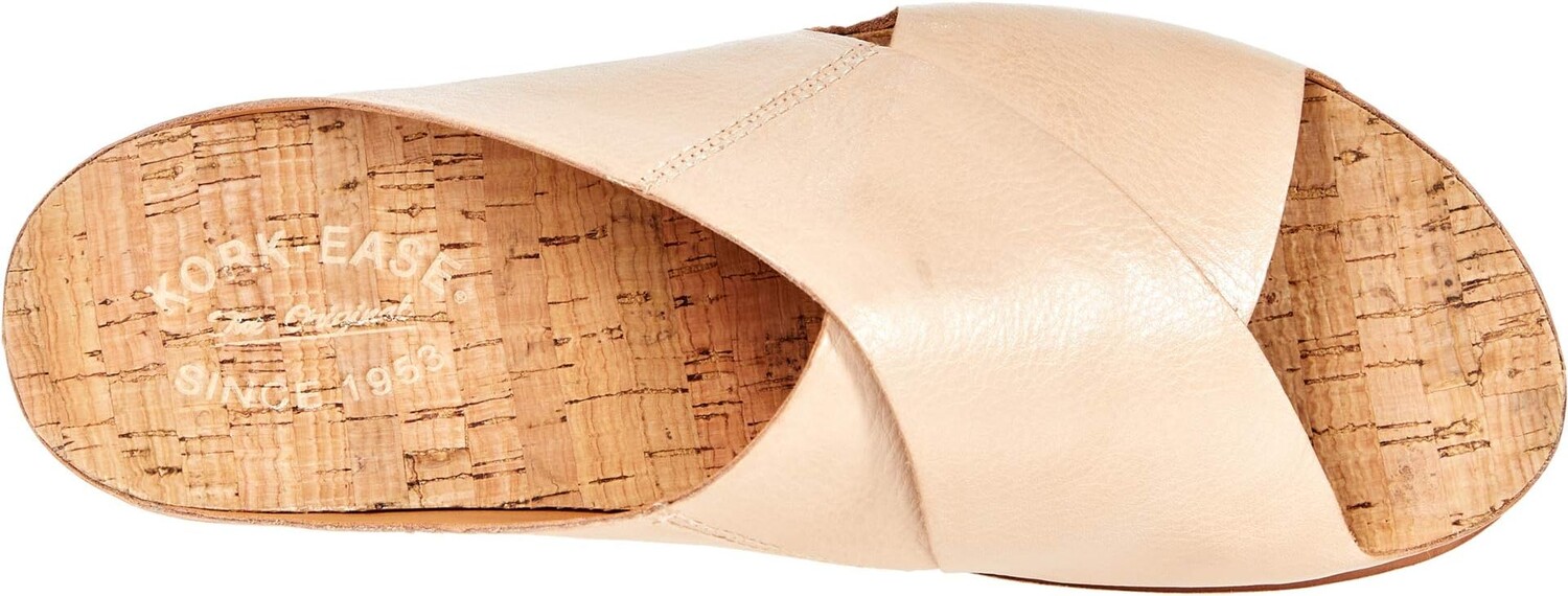 Сандалии на плоской подошве Tutsi Cross Band Kork-Ease, цвет Natural — фото 2