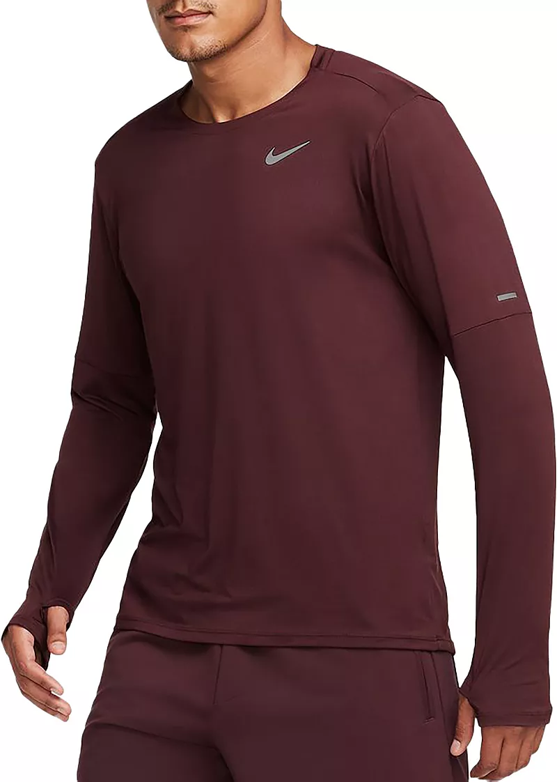 

Лонгслив Nike Dri-FIT Element, цвет Burgundy Crush/Ref Silver