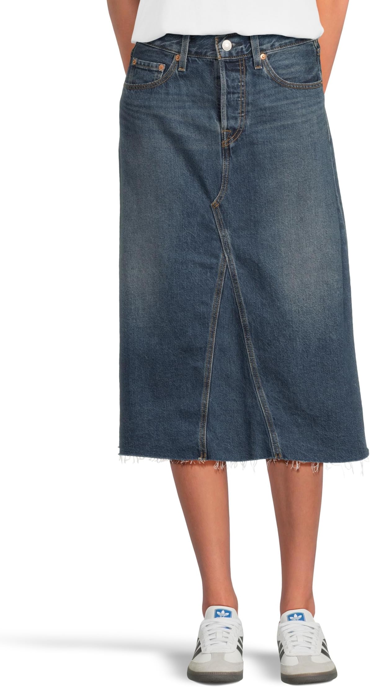 

Юбка Levi's Premium HR A-Line Deconstructed Midi Skirt, цвет Hinged Heart