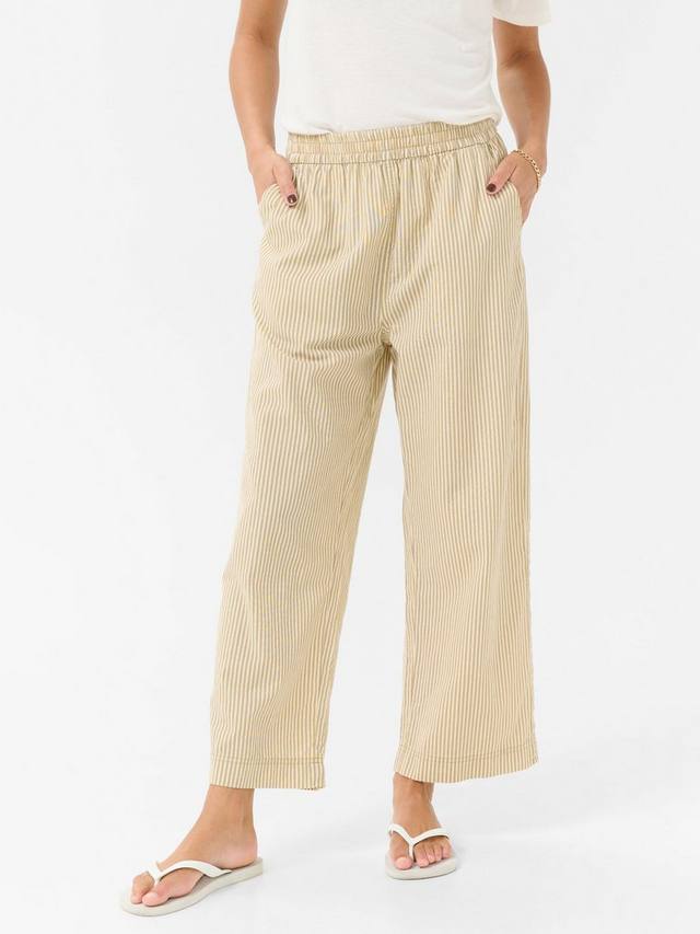 

Широкие брюки Naya в полоску KAFFE, Beige/White