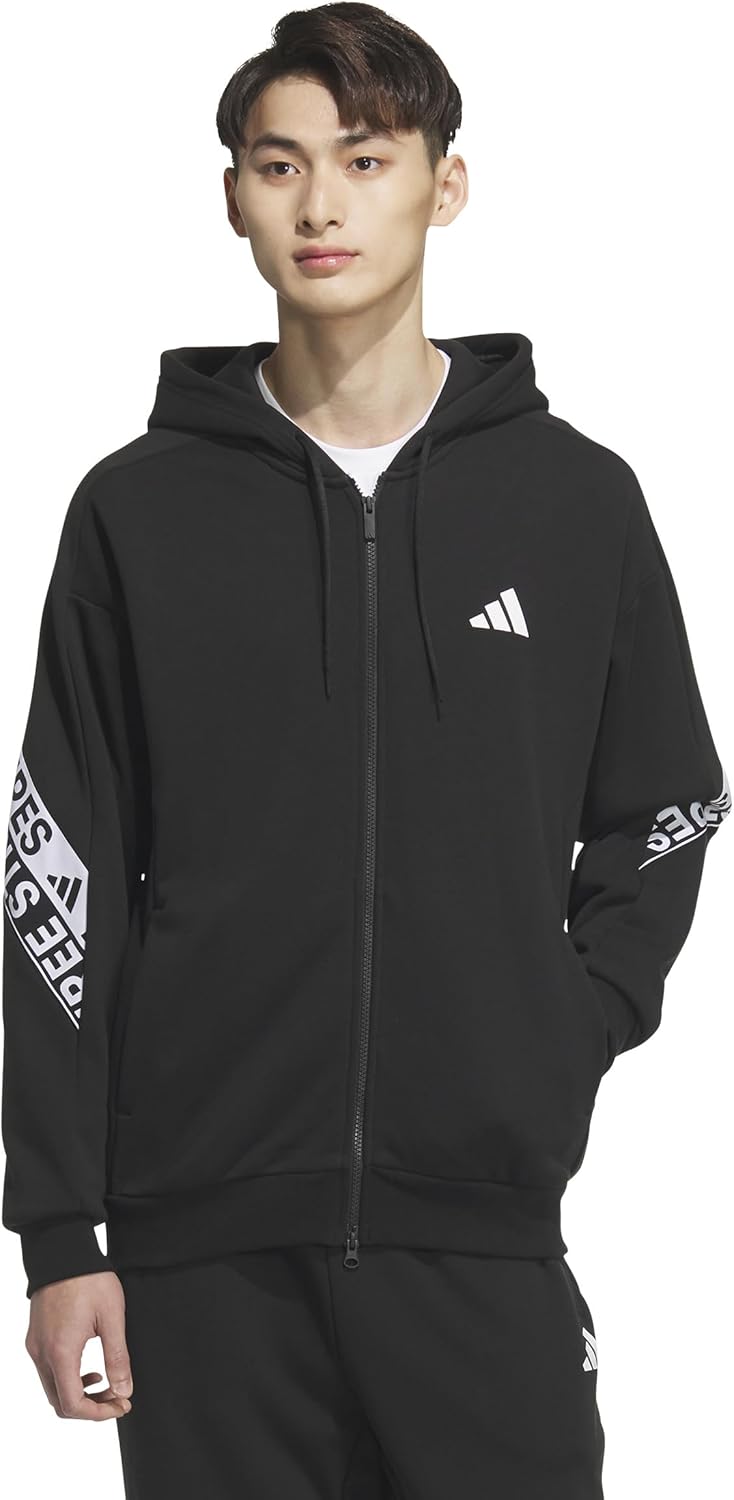 

Мужская толстовка на молнии Adidas, черный