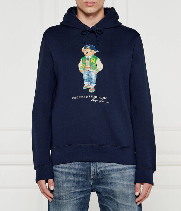 

Толстовка Polo Ralph Lauren с принтом медведя, синий