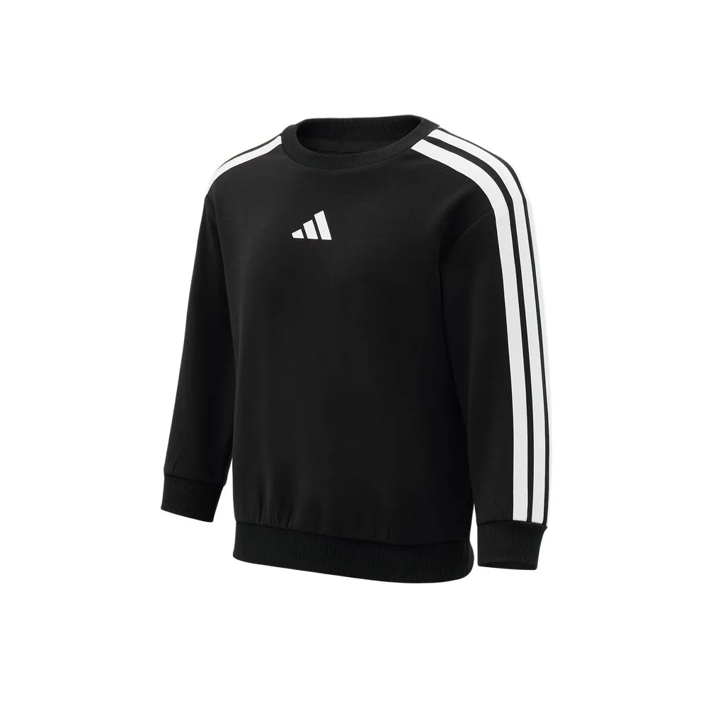 Детский свитшот с круглым вырезом Adidas, черный — фото 4