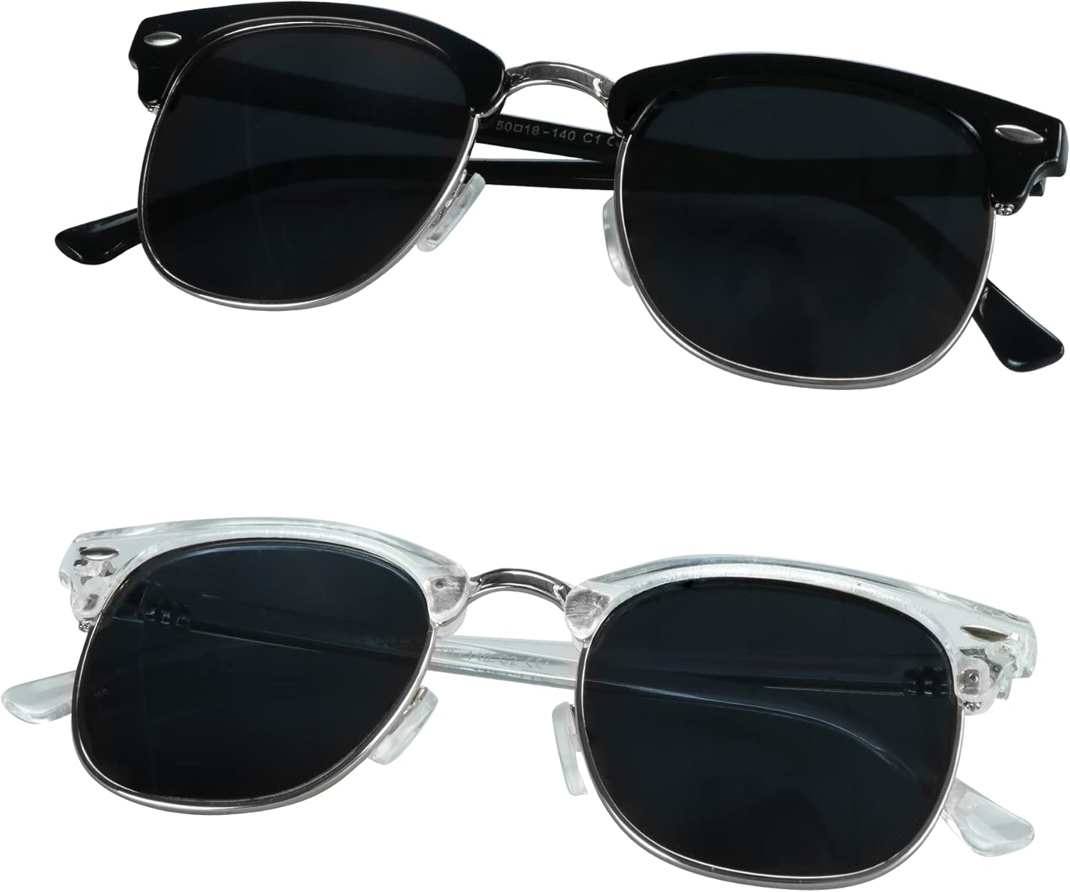 

Солнцезащитные очки LifeArt, комплект из 2 поляризованных очков, защита UV400, ретро-очки для мужчин/женщин, большие, для активного отдыха на природе, Coexist(black Silver+clear Silver)