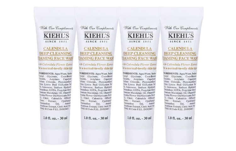 

Kiehl's KEYANSHI Marigold очищающий гель, пробник, прозрачный гель, дорожный размер, увлажняющий и питающий, 30мл*3