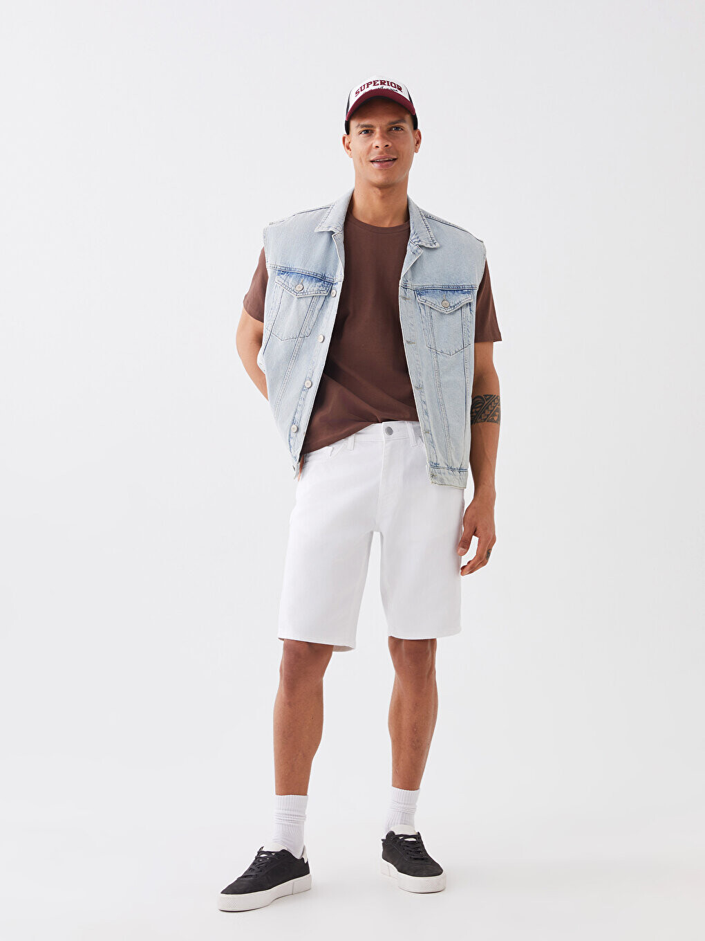 

Мужские джинсовые шорты узкого кроя LCW Jeans, белое родео