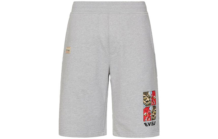 

Повседневные шорты мужские Heather Grey Evisu, цвет Heather Gray